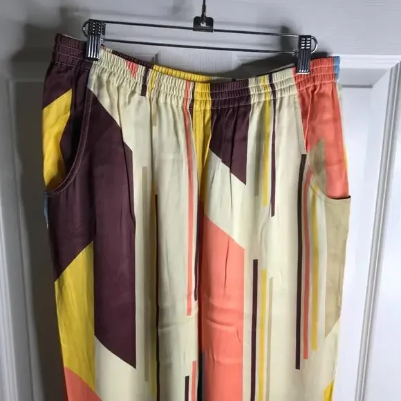 Soft Surroundings Women's Kendall Wide Leg Pants Multicolor NEW ~ Size M - Picture 3 of 8